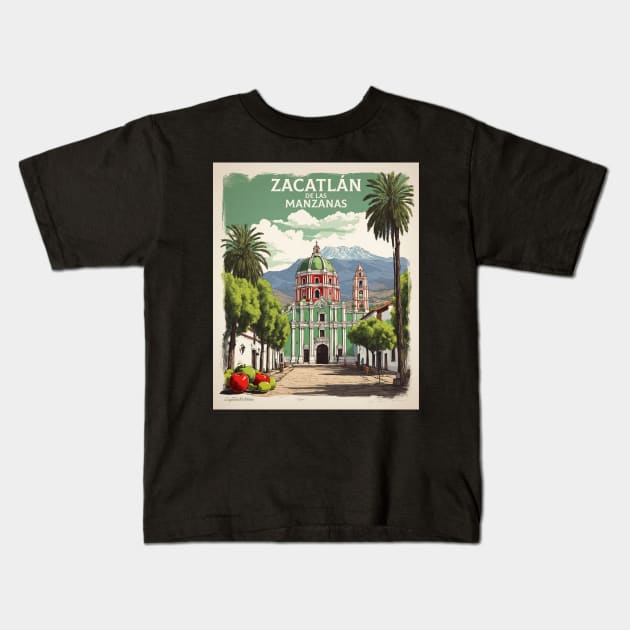 Zacatlan de las Manzanas Puebla Mexico Vintage Tourism Travel Kids T-Shirt by TravelersGems